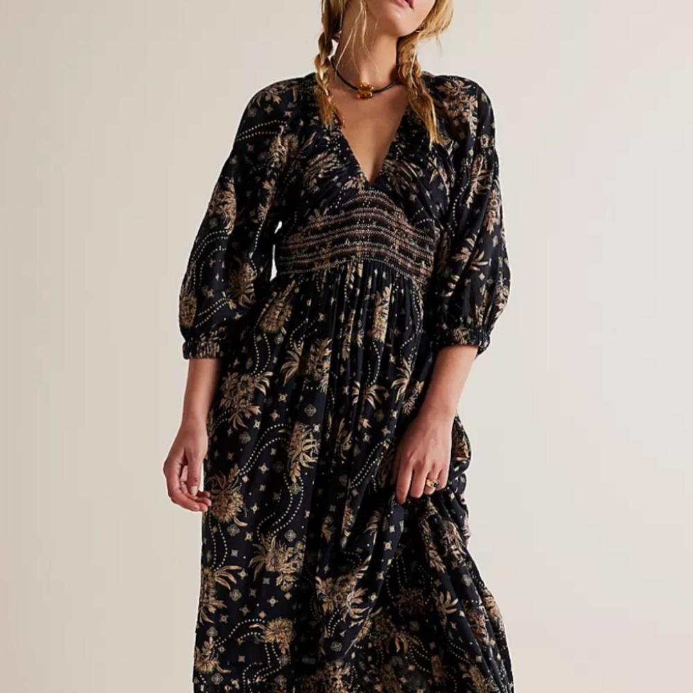 GOLDEN HOUR MAXI DRESS FREE PEOPLE